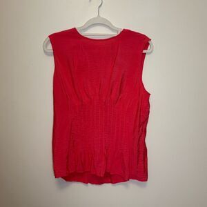 Anthropology Elegant Red/Pink Sleeveless Top